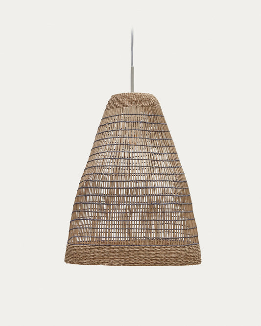 Casavells natural fiber ceiling lamp shade with a natural and blue finish, Ø 35 cm