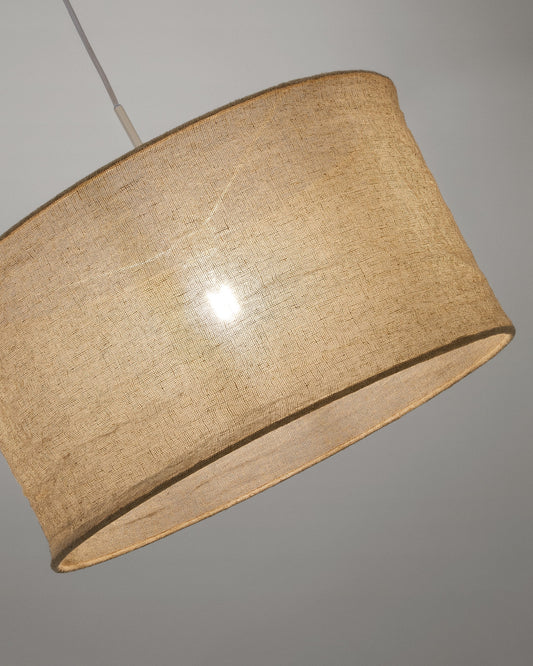 Mariela linen ceiling lamp shade in a beige finish Ø 50 x 30 cm