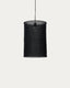 Mariela linen ceiling lamp shade in a black finish Ø 40 x 60 cm