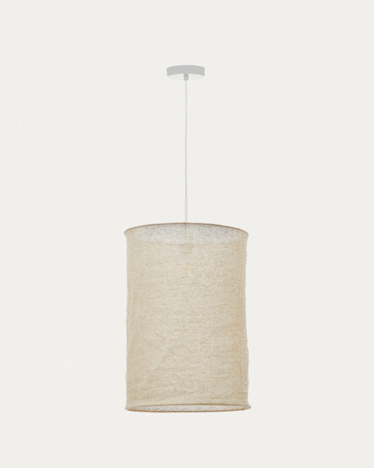 Mariela linen ceiling lamp shade in a beige finish Ø 40 x 60 cm