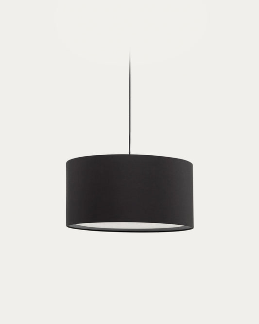 Santana ceiling lamp shade in black with white diffuser, Ø 40 cm