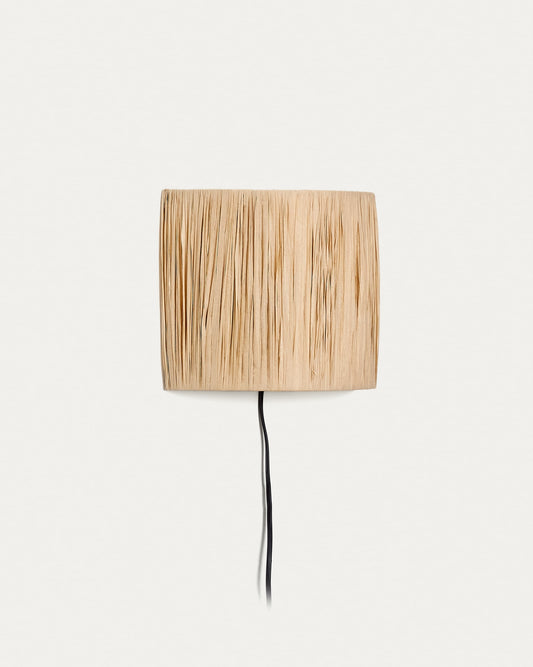 Pulmi wall lamp in natural raffia