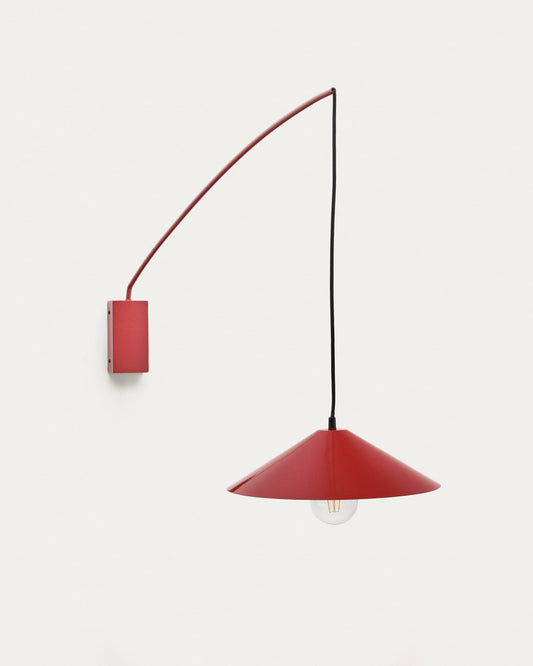 Kally wall lamp in a red painted finish