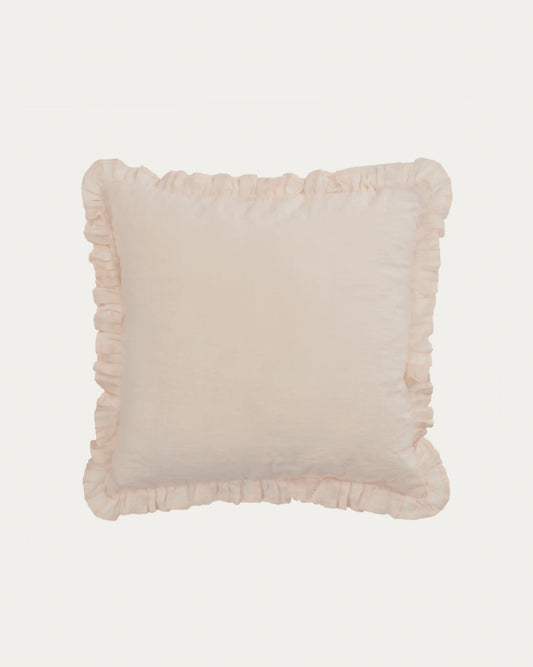 Nacha cotton and linen cushion cover in pink 45 x 45 cm