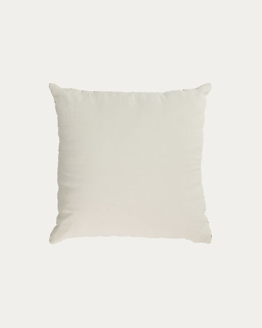 Elmina 100% linen cushion cover in white 45 x 45 cm