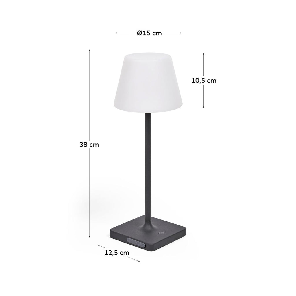 Outdoor Aluney table lamp in black finish