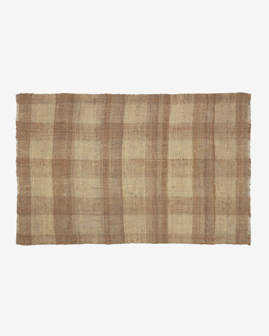 Daila jute rug with natural and beige stripes 160 x 230 cm