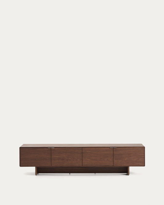 Norlen 4-door TV stand in walnut veneer FSC Mix Credit 200 x 46cm