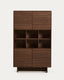 Norlen 4-door tall sideboard in walnut veneer FSC Mix Credit 100 x 163 cm