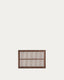 Beyla solid ash wood headboard with walnut finish for a bed up to 90 cm FSC 100%