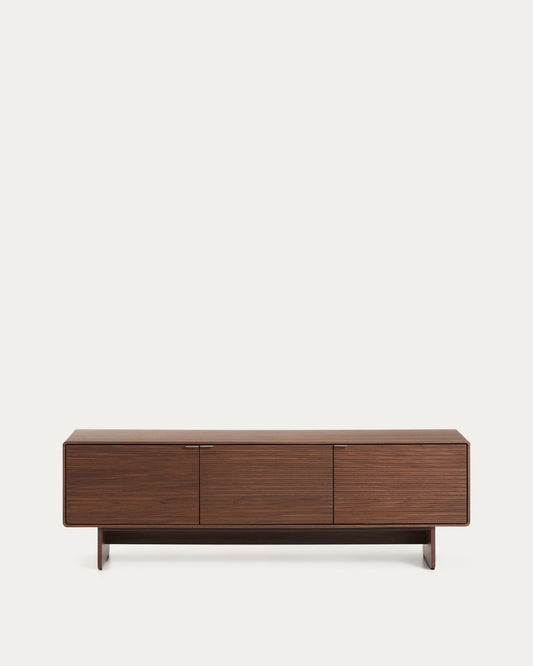 Norlen 3-door TV stand in walnut veneer FSC Mix Credit 150 x 40cm