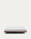 Norlen bed base in walnut veneer with dark finish for 160 x 200cm mattress FSC Mix Credit