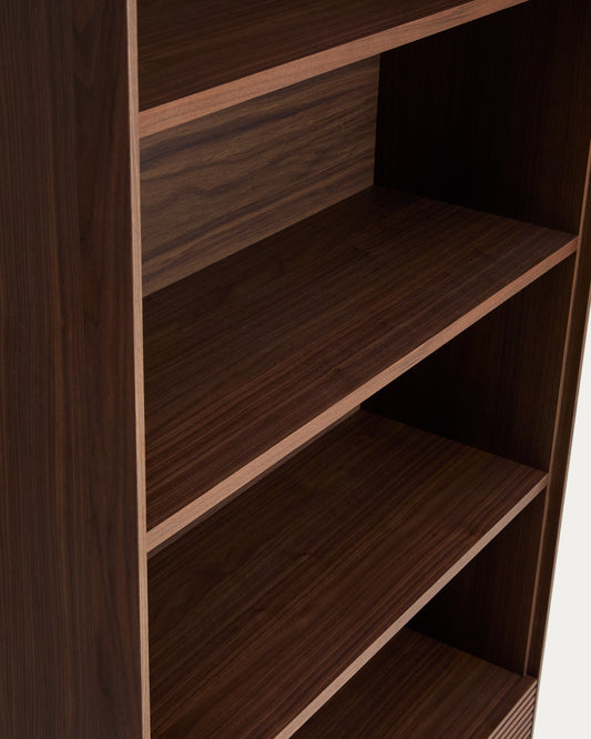 Norlen walnut veneer shelving unit FSC Mix Credit 90 x 190cm