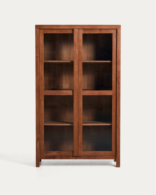 Norani display cabinet in solid acacia wood and acacia veneer 110 x 185 cm