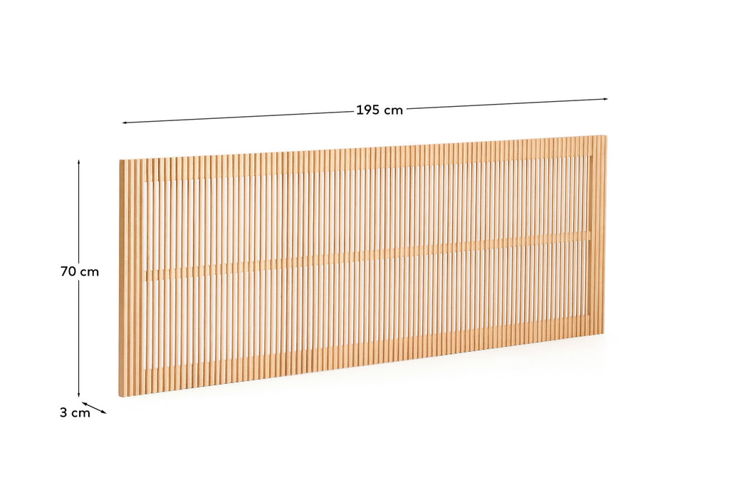Beyla solid ash wood headboard for 180 cm bed FSC 100%