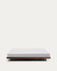 Norlen bed base in walnut veneer with dark finish for 180 x 200cm mattress FSC Mix Credit