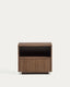Helvine bedside table in ash veneer with walnut finish 60 x 52cm FSC 100%