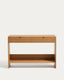 Norlen console with 2 drawers and shelf in oak veneer with natural finish FSC Mix Credit 120 x 81 cm