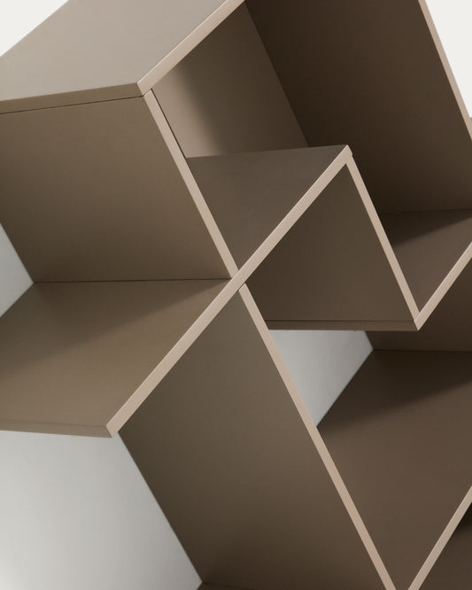 Ina modular shelving unit in taupe lacquered MDF 80 x 80cm FSC 100%