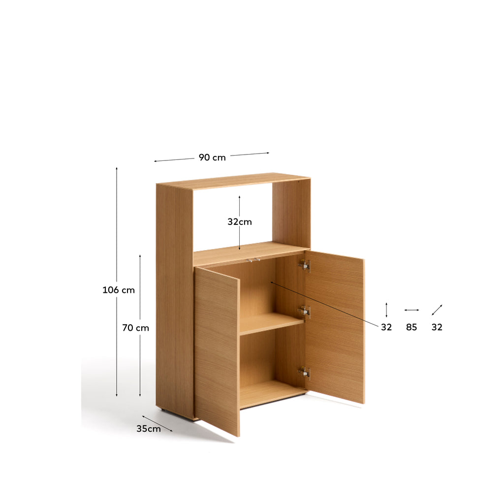Visala oak veneer shelf 90 x 106 cm FSC 100%