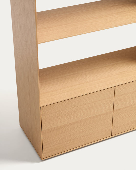 Visala with 1 visible shelf oak veneer shelf 90 x 106 cm FSC 100%