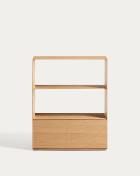 Visala with 1 visible shelf oak veneer shelf 90 x 106 cm FSC 100%