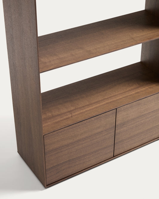 Visala with 1 visible shelf walnut-veneer shelf 90 x 106 cm FSC 100%