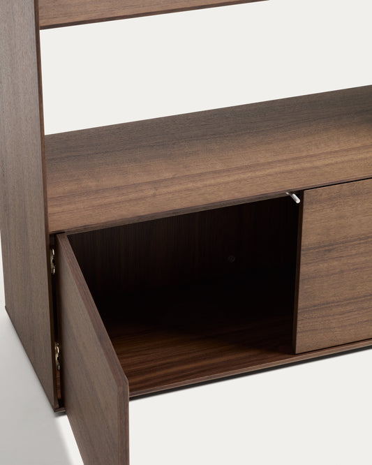 Visala with 1 visible shelf walnut-veneer shelf 90 x 106 cm FSC 100%