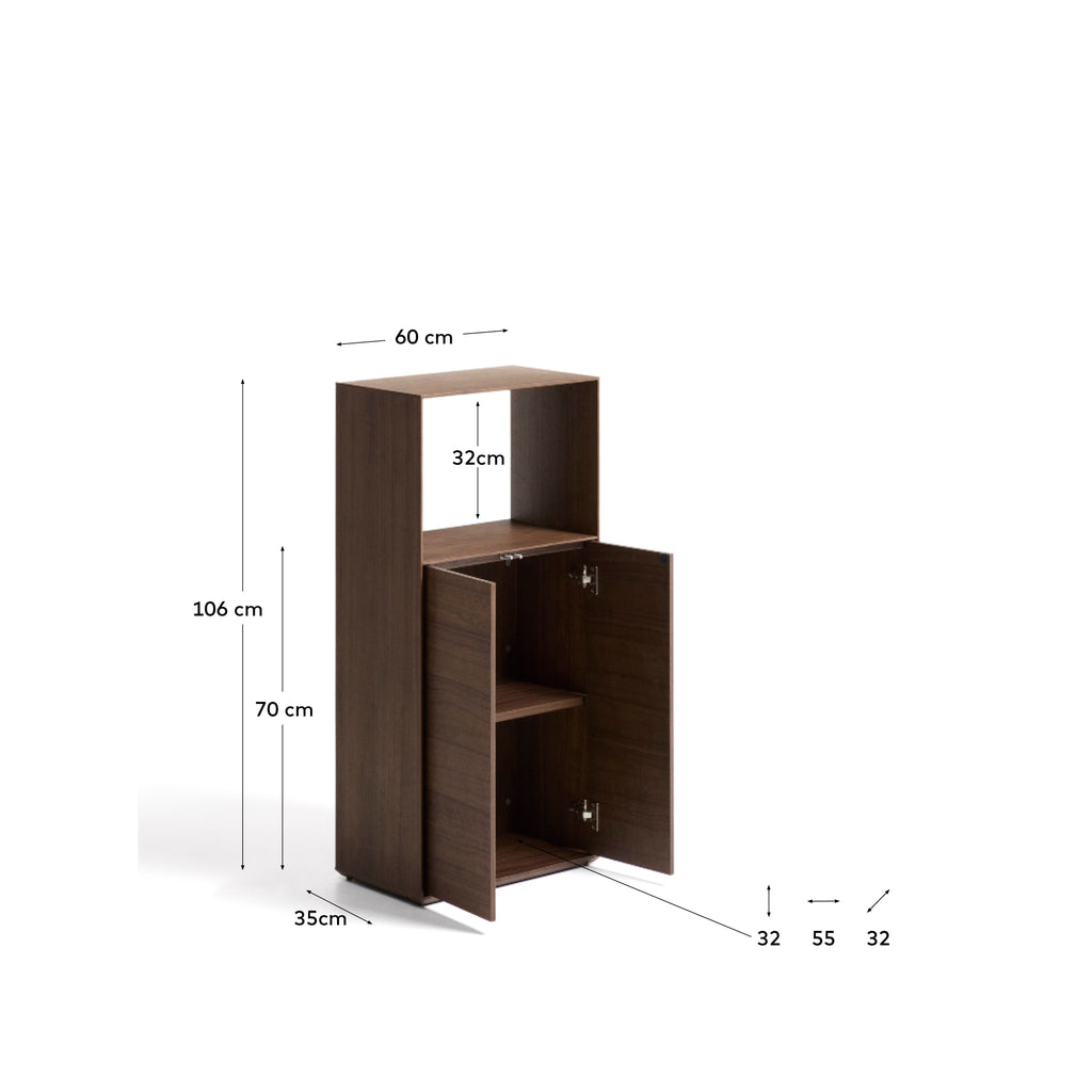 Visala walnut-veneer shelf 60 x 106 cm FSC 100%