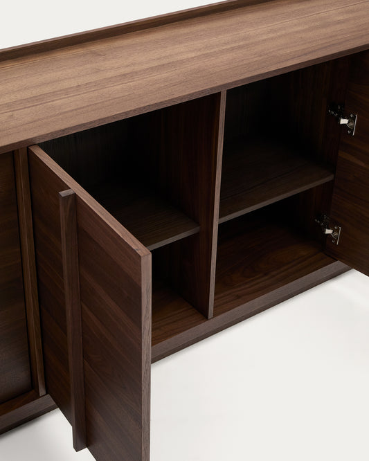 Onix sideboard with a walnut veneer in a dark finish, 200 x 80 cm FSC Mix Credit