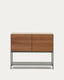 Vedrana 2 door sideboard in walnut veneer with steel legs, 97.5 x 80 cm