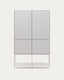 Vedrana 4-door tall sideboard white lacquered MDF 97.5 x 160 cm