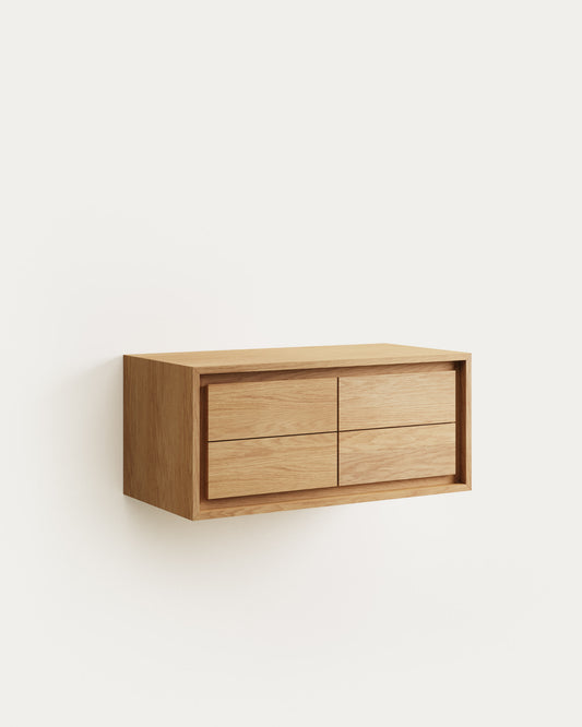 Kenta bathroom furniture in solid teak wood with a natural finish,   90 x 45 cm