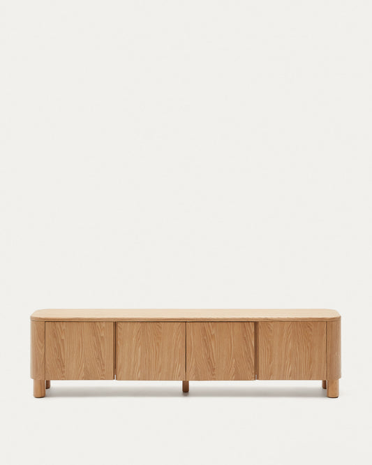 Salaya TV stand in ash plywood FSC Mix Credit, 200 cm x 52 cm