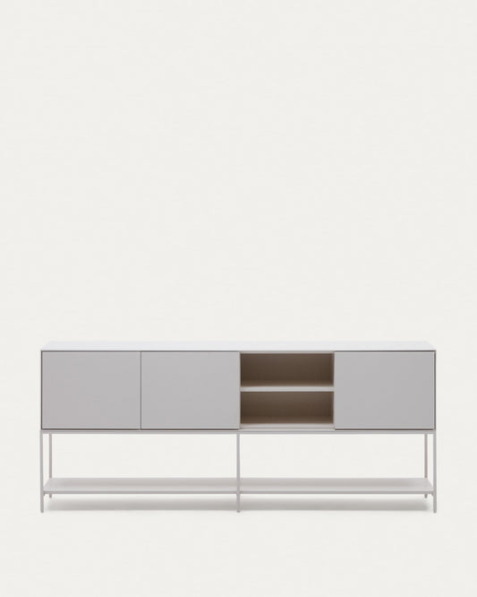 Vedrana 3-door sideboard white lacquered MDF 195 x 80 cm