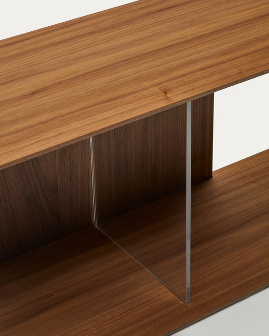 Litto large shelf module in walnut veneer, 101 x 38 cm