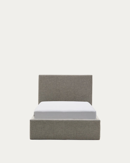 Nahiri grey lift-up storage bed for a 90 x 200 cm mattress