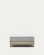 Ofelia base with ecru removable cover and solid beech wooden legs for a 90 x 200 cm mattress FSC Mix Credit