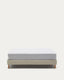 Ofelia base with ecru removable cover and solid beech wooden legs for a 160 x 200 cm mattress