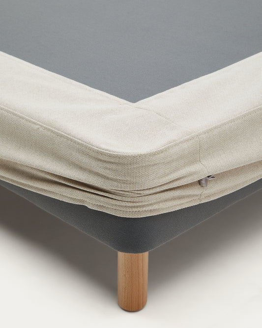 Cover for the Ofelia bed in ecru for a 150 x 190 cm mattress
