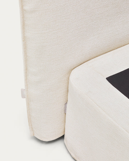 Jaira white chenille bed with removable cover for mattress 150x190cm FSC Mix Credit