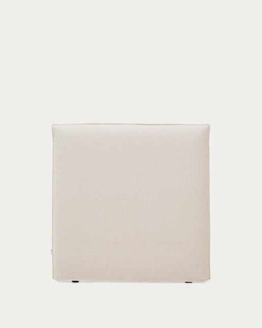 Jaira white chenille headboard with removable cover for beds up to 90cm FSC Mix Credit
