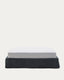 Anthracite grey linen and cotton Jaira base with removable cover for a 180 x 200 cm mattress