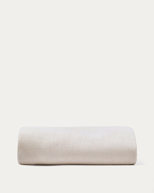 Jaira base cover in white chenille for 90 x 200cm bed