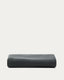 Anthracite grey linen and cotton Jaira headboard cover for a bed up to 150 cm