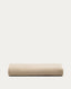 Taupe linen and cotton Jaira headboard cover for a bed up to 90 cm