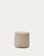Drasi cement side table with travertine-effect finish Ø46cm