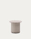 Sedalis outdoor side table in aluminium and taupe rope cord Ø50cm