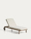 Kionia taupe aluminium sun lounger.