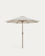 Milna beige parasol with central pole and taupe steel structure Ø300cm